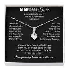 To My Sister Necklace, Brother to Sister, Birthday gift For Sister from Brother