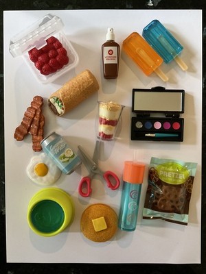 18'' Doll Accessories Battat Our Generation Items food makeup scissors