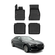 OMAC Gummi Fußmatten für BMW 7er G12 2015-2022 Premium TPE Automatten Schwarz 4x