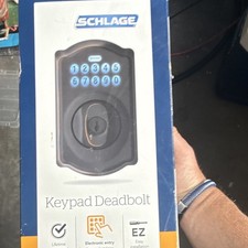 Schlage Camelot Keypad Deadbolt Aged Bronze B...