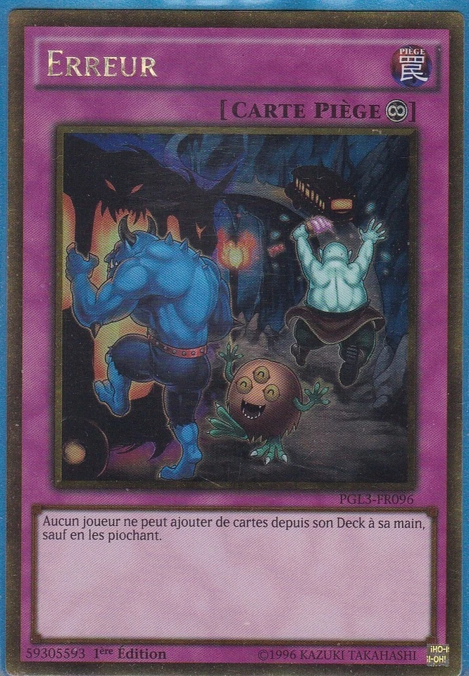 Yu-Gi-Oh! Erreur PGL3-FR096 1ère Edition Premium Gold Rare COMME NEUF !! - Photo 1/1