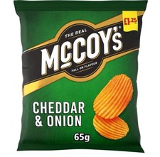 McCoy's Cheddar & Onion Sharing Crisps Pack of 20 x 65g
