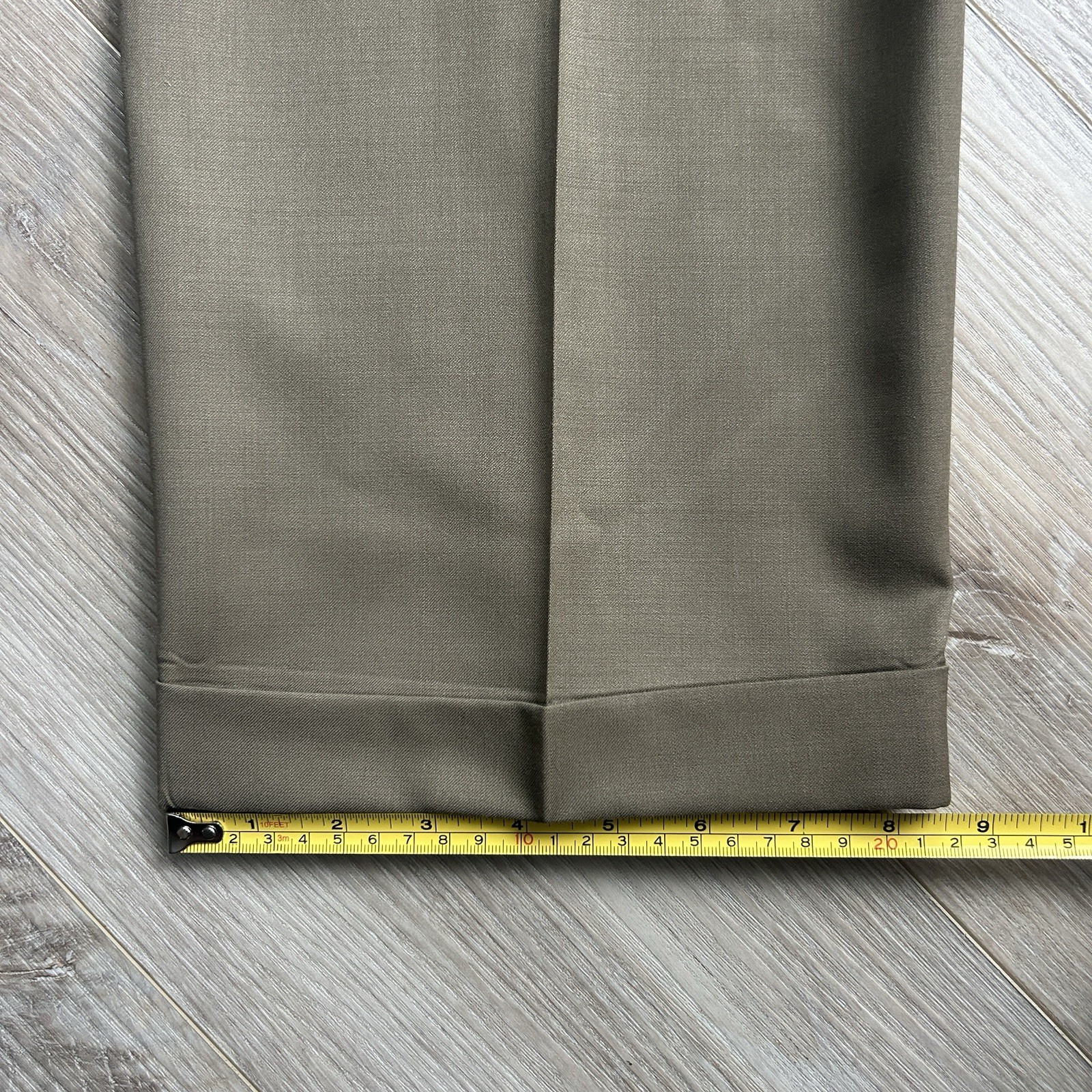 Ralph Lauren Mens Dress Pants 40x30 Brown 100% Wool Cuffed Pleated Trousers*** thumbnail 10