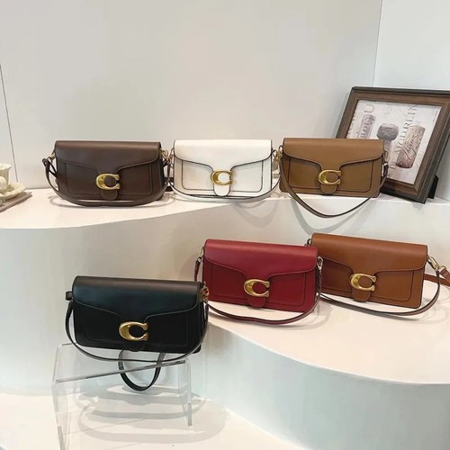 Women Shoulder Bag Leather Square Shape Multi-Compartment Strong Durable Quality