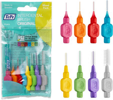 Pack of 8 Interdental Brush Original, Soft Dental Brush for Teeth Cleaning, Mixe