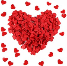 300pcs Valentine's Day Felt Hearts, Mini Cute Stickers, Romantic Shapes Decorati