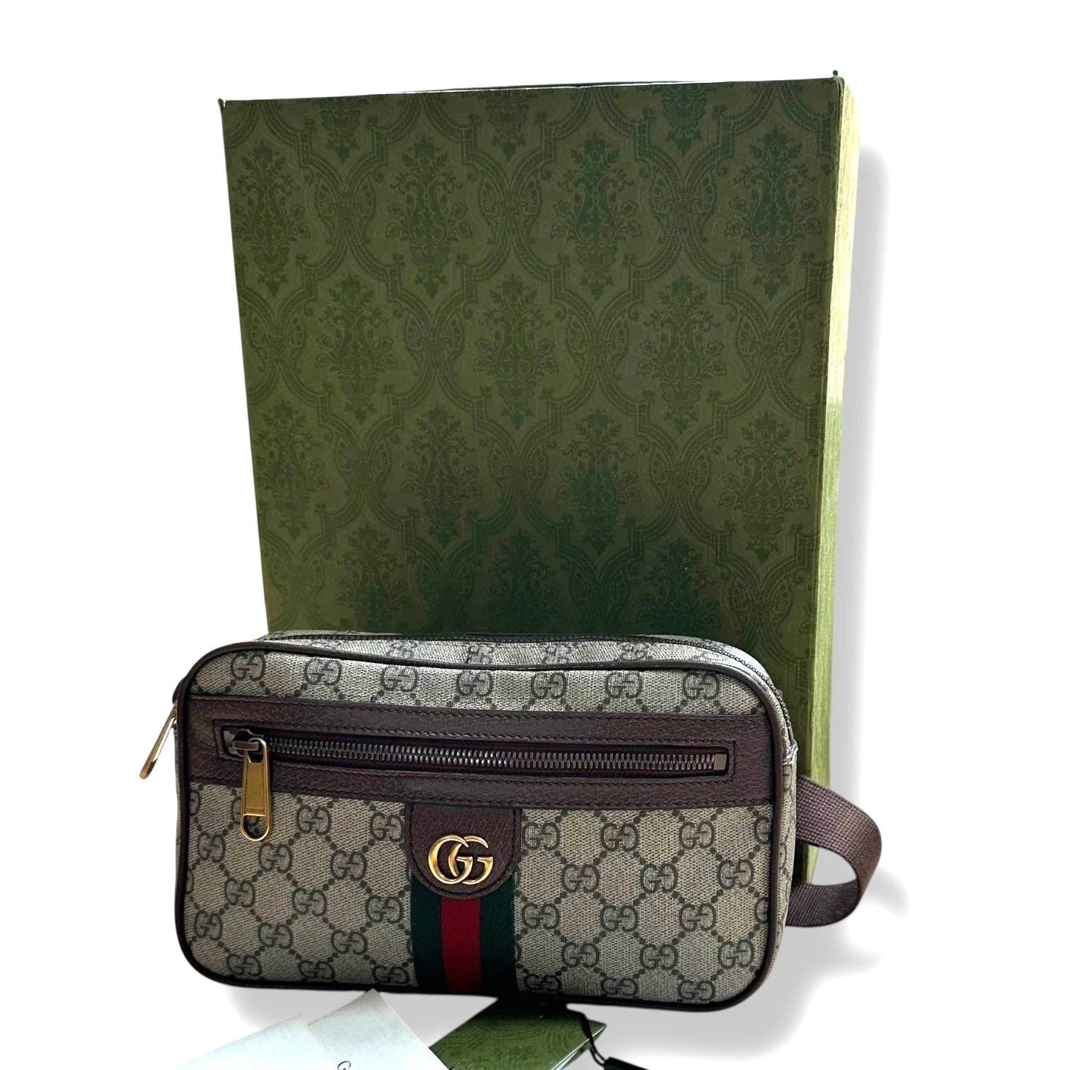GUCCI OPHIDIA GG borsa da cintura GG Supreme marsupio in tela doppia G borsa petto 574796