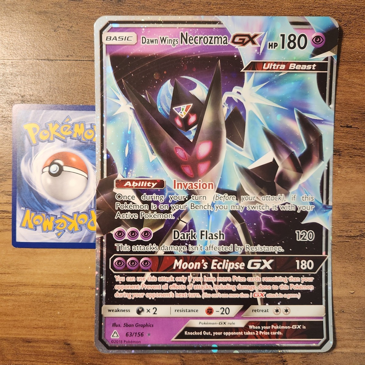 Jumbo Dawn Wings Necrozma GX 63/156 LP 2018 Card Pokemon SM