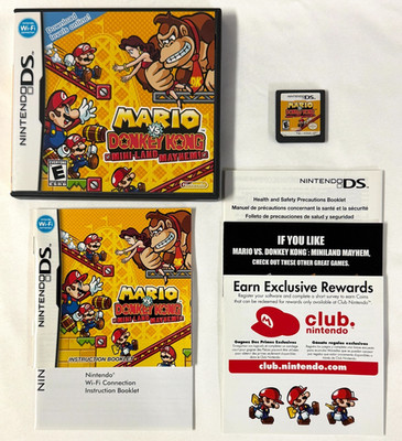 Mario vs. Donkey Kong: Mini-Land Mayhem (Nintendo DS, 2010) CIB Complete