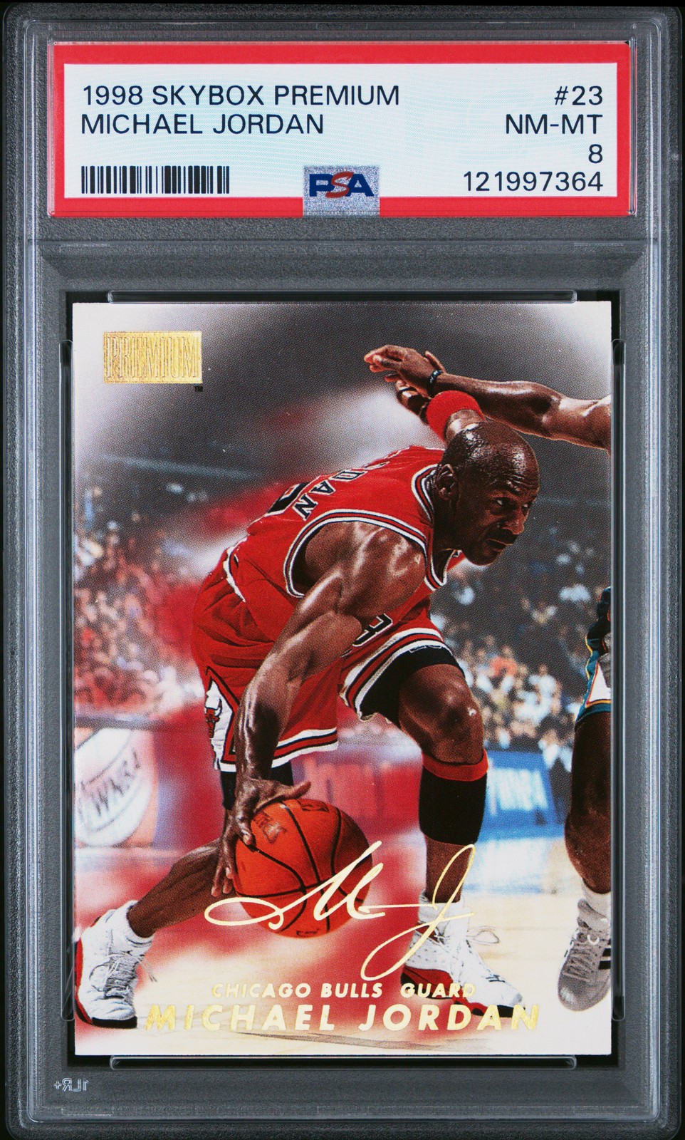 1998 SKYBOX PREM #23 MICHAEL JORDAN PSA 8