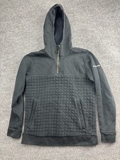 Columbia Pullover Hoodie Womens Medium Quilted Fleece Outdoors Half Zip Jacket