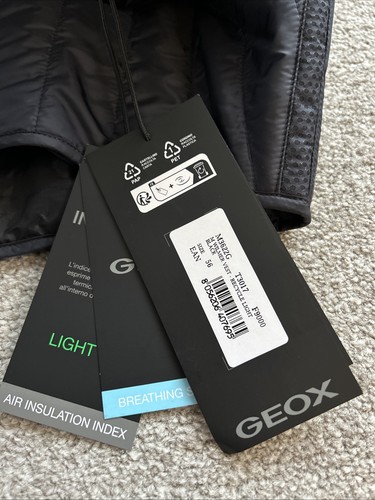 Geox Men's M Wilmer Vest Gilet Breathable Pockets Black Size 56 UK 46 BNWT - Picture 6 of 21