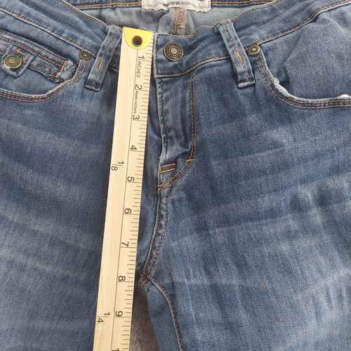 Jimmy Taverniti Low Rise Medium Wash Whiskering Skinny Jeans Damen | Größe 27 - Bild 6 von 15