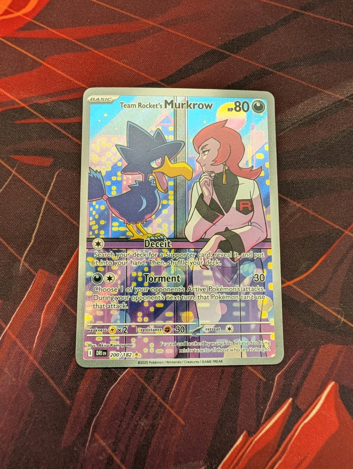 Team Rocket's Murkrow 200/182 - Sv10: Destined Rivals Holo Pokemon Card (NM)