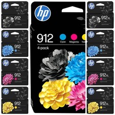 Original HP 912 / 912XL Black Cyan Magenta Yellow Ink Cartridges For HP 8022 Lot