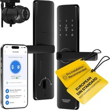 WiFi Smart Door Lock with Camera - European DIN Standard Not U.S ANSI Compatible