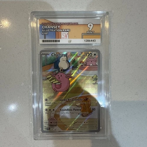 Pokemon Twilight Masquerade Chancey Illustration Card 187/167 Rare ACE 9