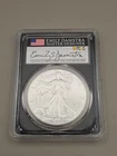 2023 American Silver Eagle PCGS MS70 FDOI Emily Damstra Signed