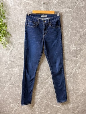 Levi s 721 High Rise Skinny Damen Jeans Blau W27 Stretch Denim Hose