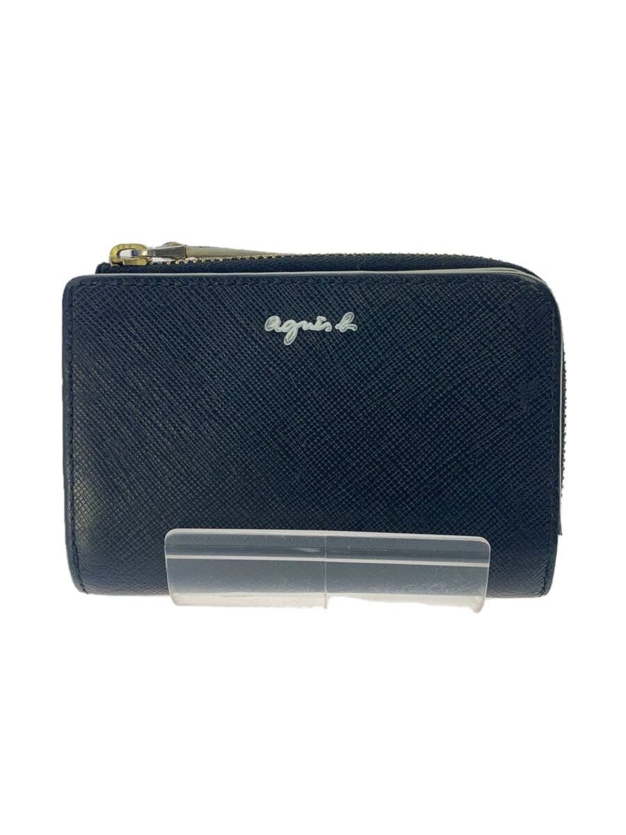 agnes b. Key Case Cuero Negro Color Sólido Mujer