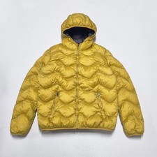 JPN DoLCLASSE Lightweight Padded Jacket XL, Mustard Color, Unique Wavy Stitch