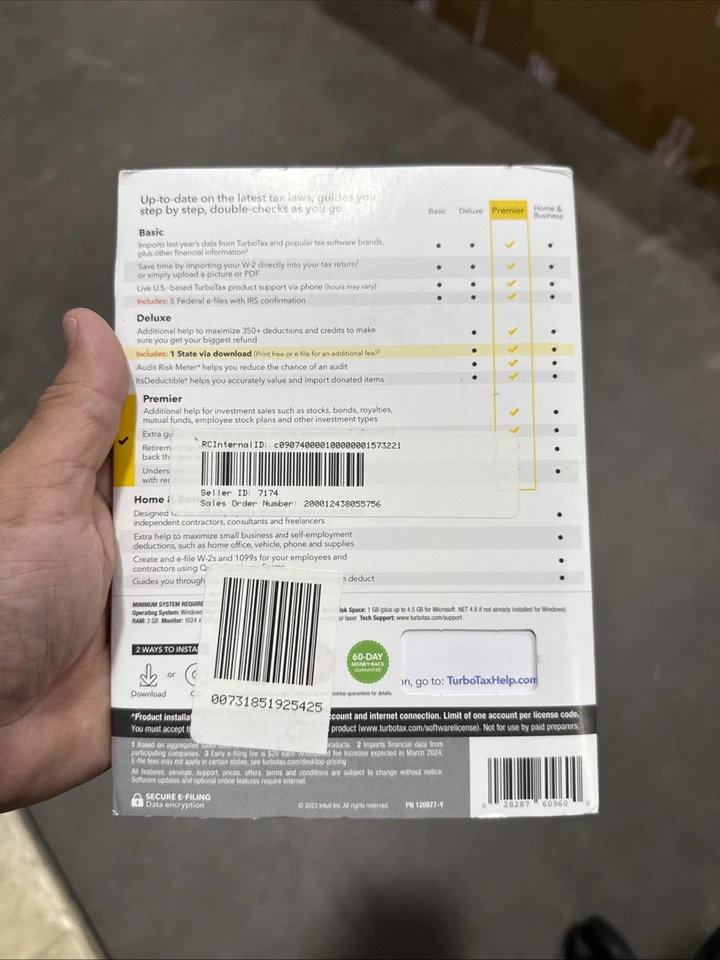 TurboTax Premier 2023 Federal +1 State Windows & Mac CD - Image 2 of 2