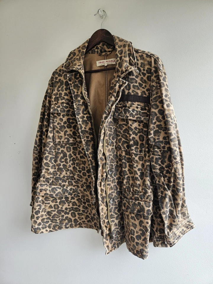 Free People Jacket Size XS S Animal Print - image 2 of 4