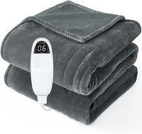 Electric Blanket 160x130cm Heated Single with 6 Heat Settings 10H Timer Auto off