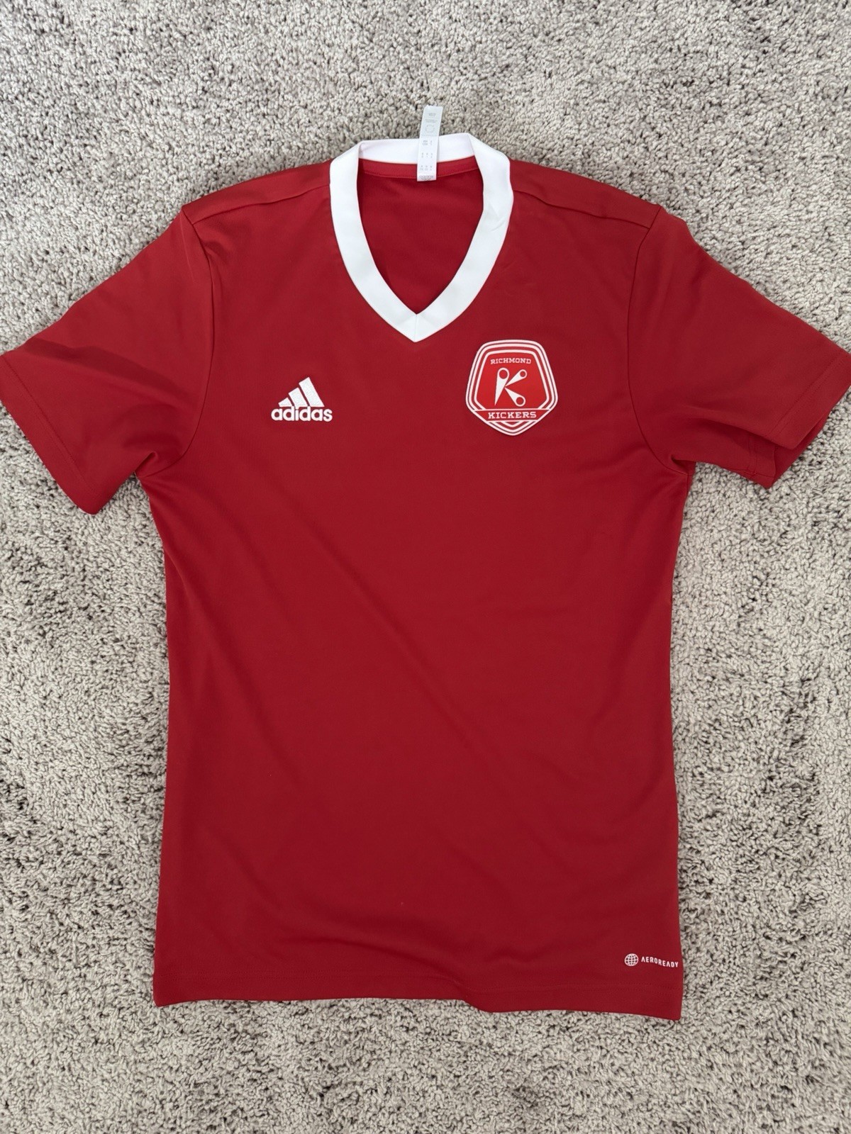 Adidas Richmond Kickers Soccer Jersey Red Aeroready Men’s Size M