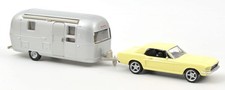 NOREV, FORD Mustang 1968 gelb mit Wohnwagen Airstream - JET CAR, 1/43, NOREV2...