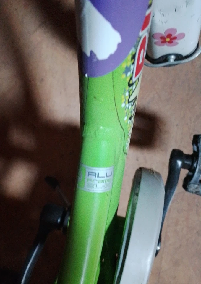 leichtes Puky Fahrrad 16 Zoll grün Gepäckträger Kinderfahrrad höhenverstellbar - Bild 3 von 4