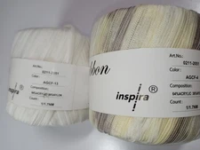 Inspira Yarn Fancy Ribbons-Lot of 2 -Each 1.6 Oz-Acrylic/Nylon