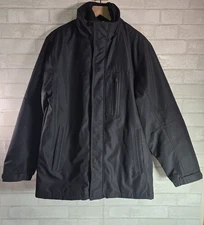 Weatherproof Men's Black Winter Jacket Classic Double Layer Fleece Collar Size M