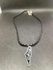 Handmade Palestine Map Necklace Arabic Calligraphy Pendant on Braided Black Cord