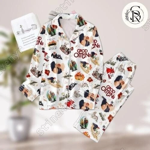 Good Omens Series Pajamas Set, Good Omens Movie Midnight Shirt, Aziraphale And C