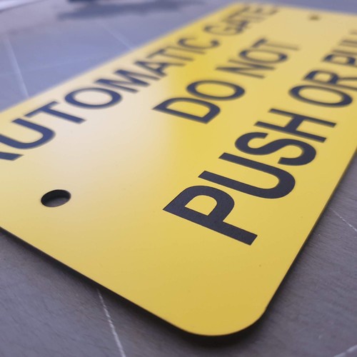 Automatic Gate Do Not Push or Pull Sign Plaque 7 sizes 30 colours Electric Auto - Picture 183 of 247