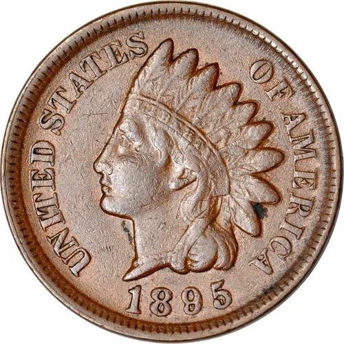 1895 1C RPD FS-301 Snow-1 Indian Head Cent XF