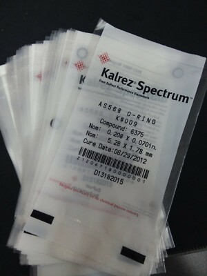 10 DuPont Kalrez O-Ring,AS568 K#009,Compound6375, Perfluoroelastomer New,Sealed