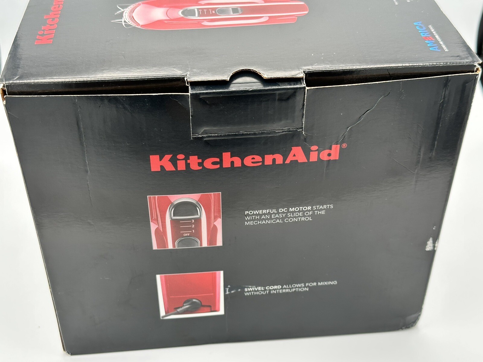 KITCHEN AID mIxer Red KHM312ER 3 Speed hand held baking kitchen cake