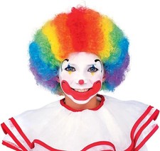Clown Rainbow Afro Child Wig Circus Carnival Halloween