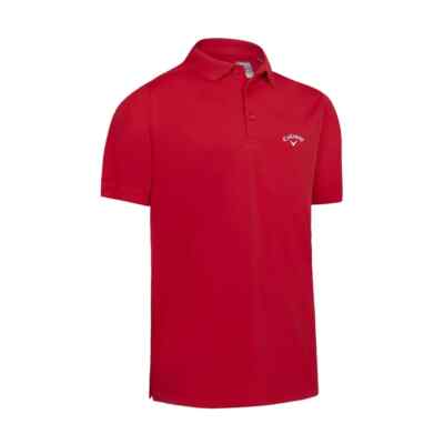 Callaway Golf Tour Logo Herren Poloshirt, Rot, Medium, NEU