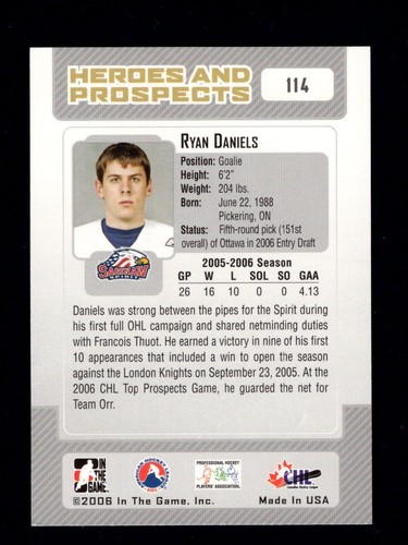2006-07 In The Game Heroes and Prospects Base Hockey Cards #5-149 You Pick - Picture 131 of 173