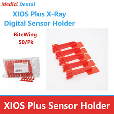 Sirona 6176536 XIOS PLUS BiteWing Intraoral Dental Sensor Holder Tab Red 50/Bx