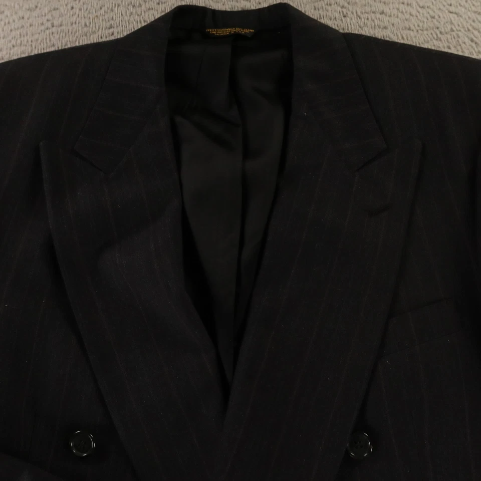 Chaqueta de Colección Tiza Rayas M Gris Espiga 100% Lana Blazer Abrigo Deportivo 42R Foto 2 de 4