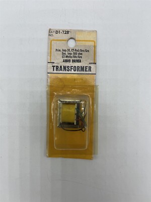 Prim. Imp: 1k, CT-Red/Brn/Grn Sec. Imp: 500 ohm CT-White/BLK/Grn Audio Driver
