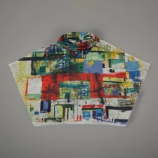 Inoah Cowl Neck Tunic Top Size S Sweatshirt Bat Wing Sleeve Art to Wearable Art