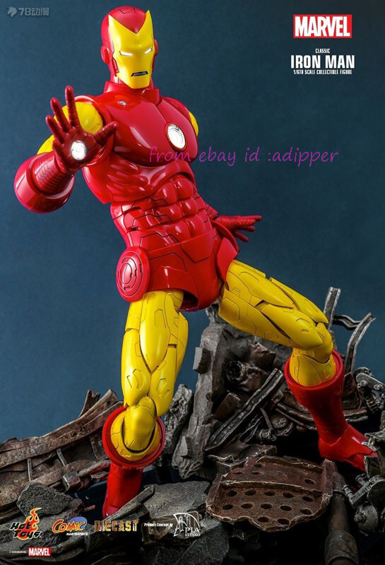 Perfect Hot Toys Cms014 1/6 Classic Iron Man Marvel Comics Deluxe