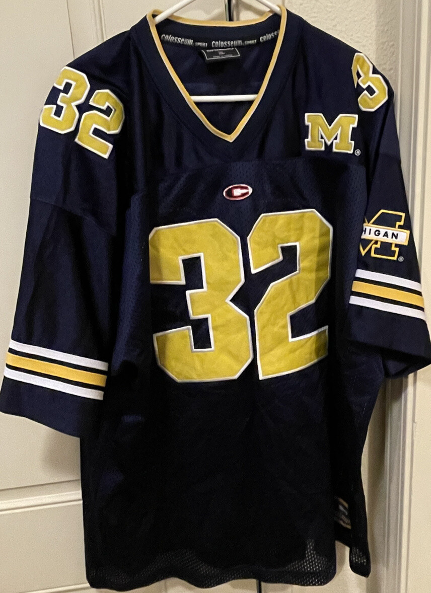 Colosseum Athletics NCAA Michigan Football 32 Jersey Size XL Navy