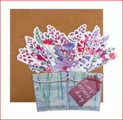 Blumenstrauß in Box 3D Pop Up Muttertagskarte