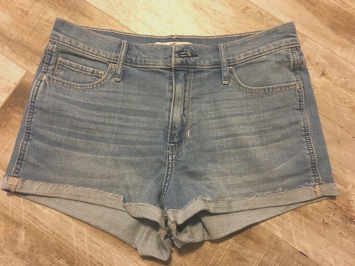 Hollister Short Short Roll Cuff Denim Jean Shorts Women's Juniors